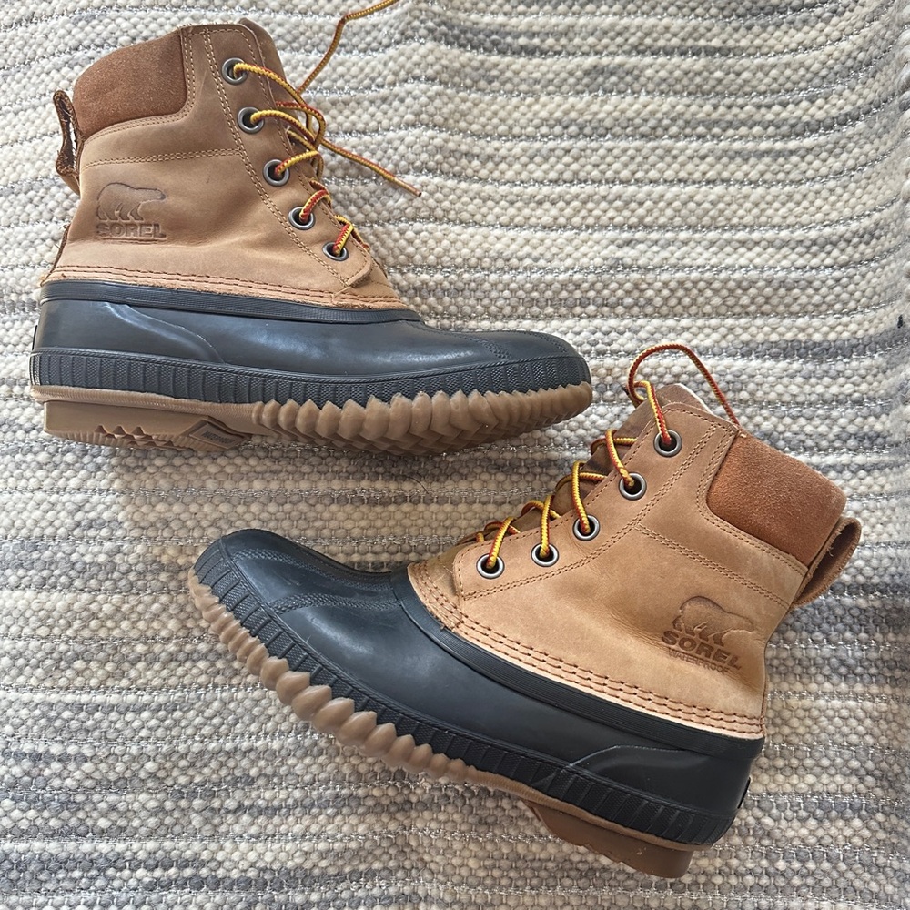 SOREL Men’s 8 EUR 41 Cheyanne II Duck Snow Boots chimpmunk brown/black